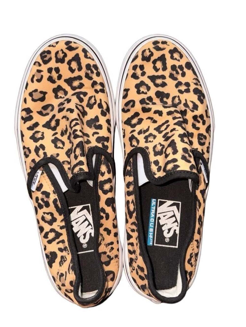 Vans Slip-On SF Size 7.5 Mini Leopard Print UltraCush Lite
